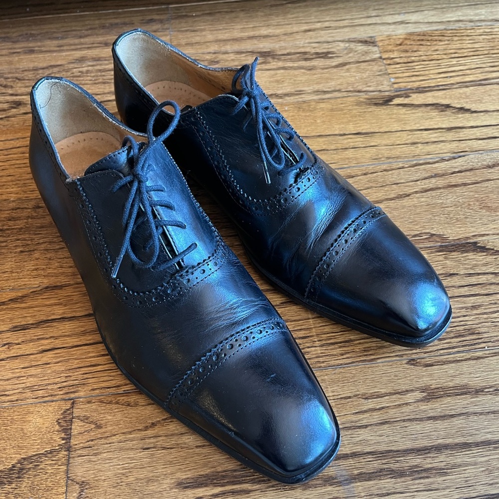Gordon Rush Mens Lace-Up Dress Oxford Shoes, Black, 8.5